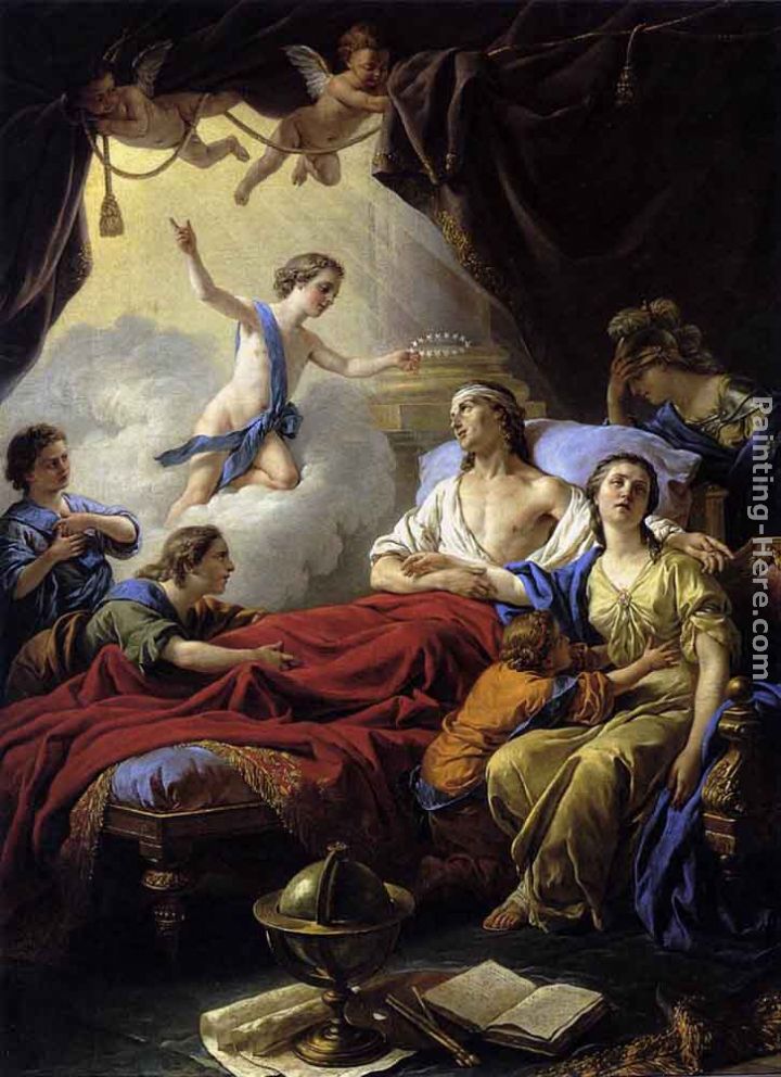 Allegory on the Death of the Dauphin painting - Louis Lagrenee Allegory on the Death of the Dauphin art painting